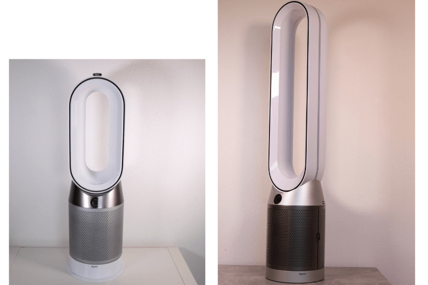 Сравнение напольного вентилятора Dyson Purifier Hot+Cool HP07 и башенного вентилятора Dyson Purifier Cool Autoreact.